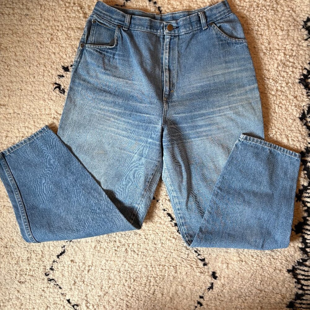 Vintage Cheryl Tiegs 1980s high-rise tapered mom jeans retro size 18/modern 10